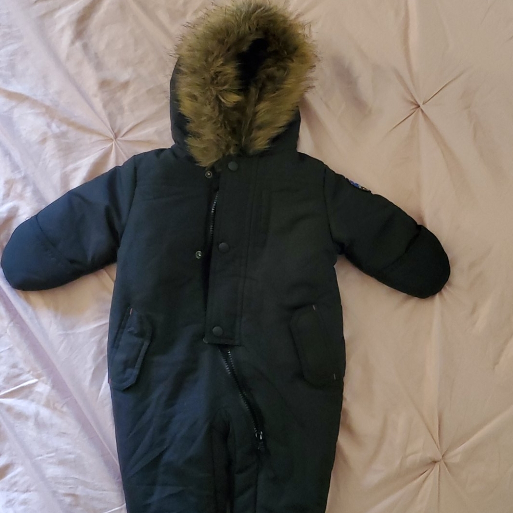 Black snow suit